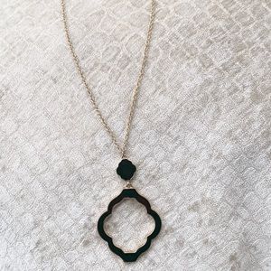 Black open pendent Necklace